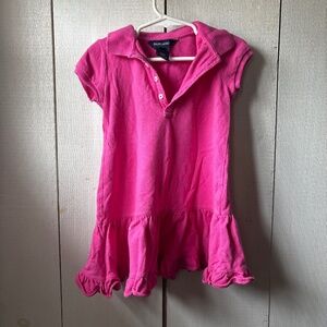 Little girls size 4 pink collard Ralph Lauren dress